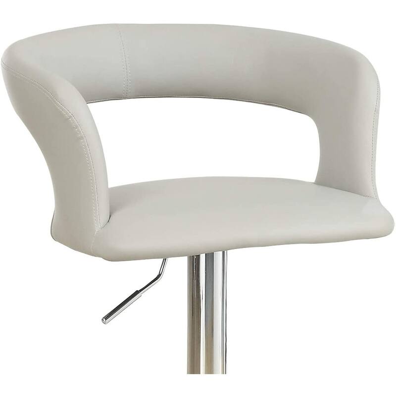Counter Height Bar Stool Set of 2, Adjustable Swivel Bar Stool with Hollow Back, Kitchen Island Stools with Armrests