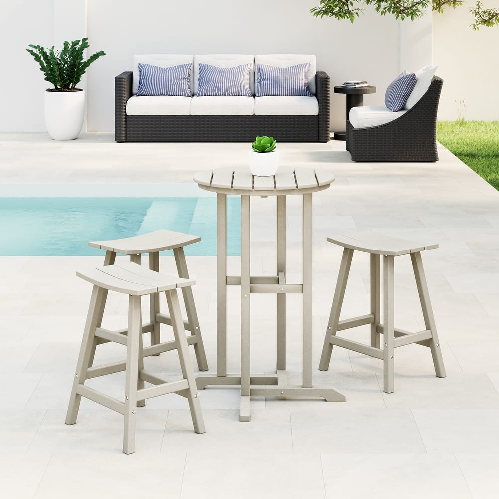 Laguna Hdpe All Weather Outdoor Patio Bistro Counter Set (4-Piece Set)