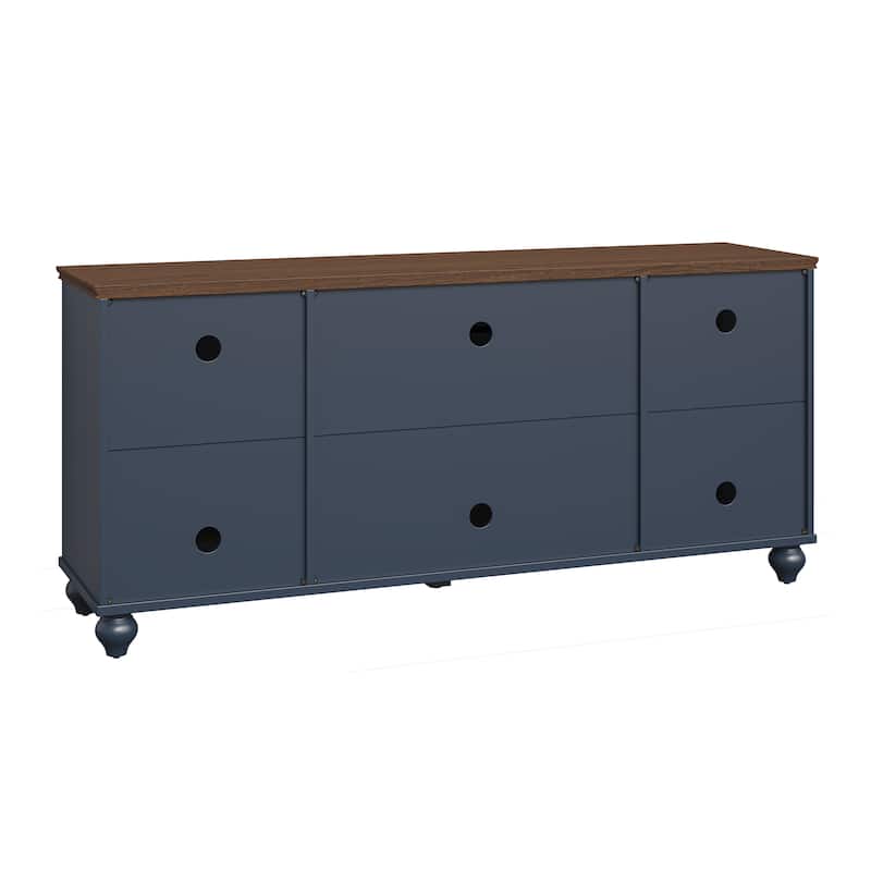 Vintage TV Stand with Carved Doors for Large Size TV