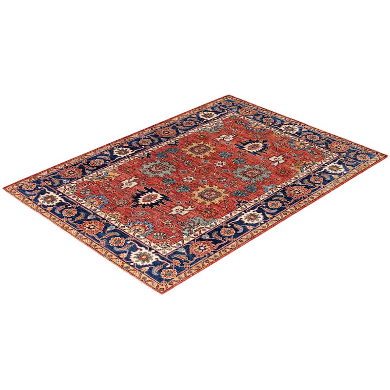 Serapi One-of-a-Kind Hand-Knotted Area Rug - Red - 4' 3" x 5' 11"