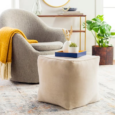 Artistic Weavers Nevae Modern Solid Color Pouf.