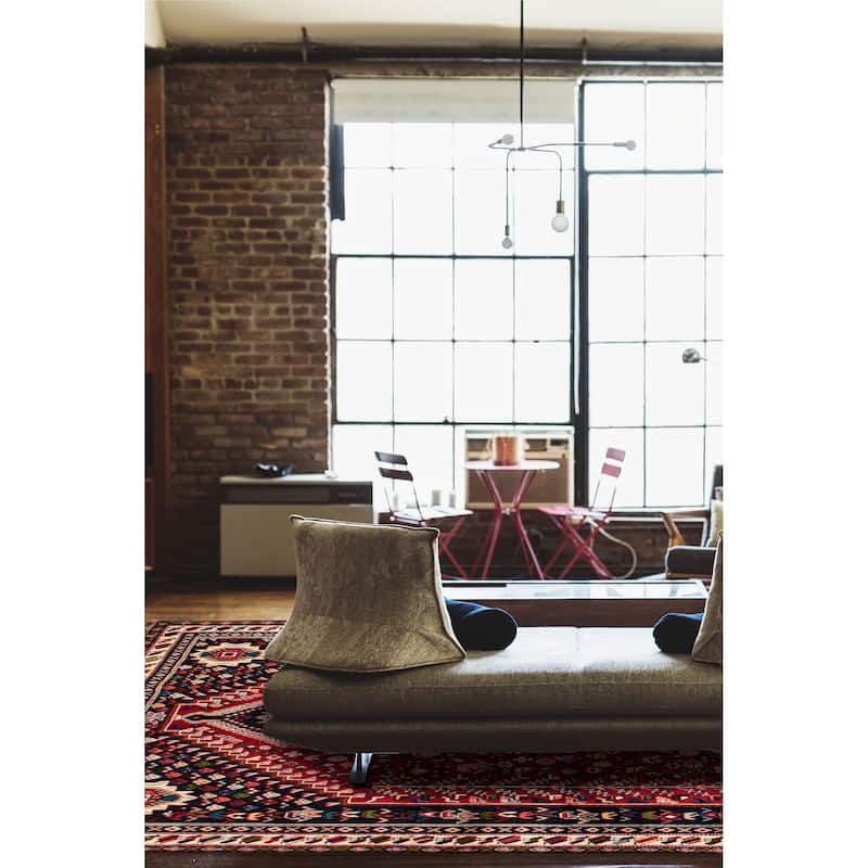 ECARPETGALLERY Hand-knotted Melis Red Wool Rug - 6'11 x 9'6
