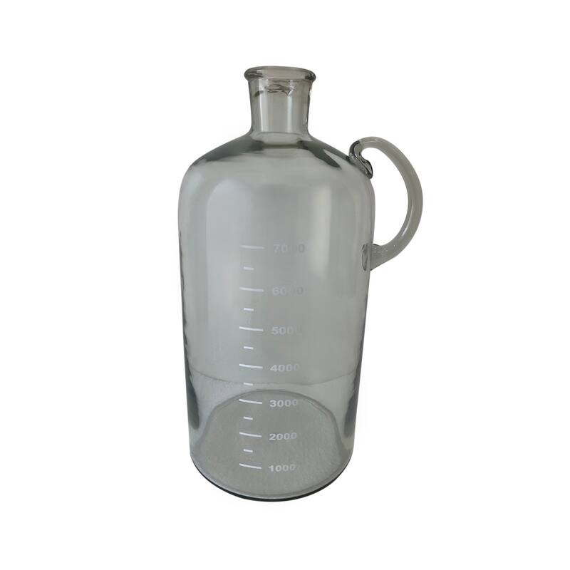 Glass Decorative Bottle/Vase H 15" & Dia 7" - CLEAR