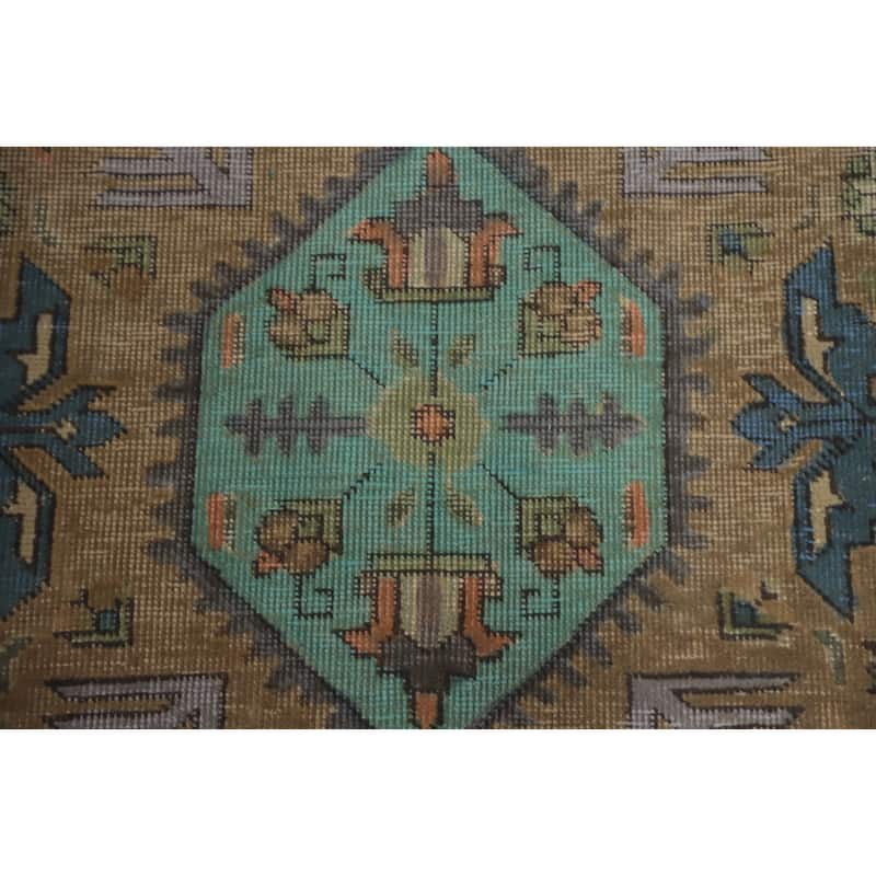 Hand Knotted Oriental 100% Wool Carpet Traditional Floral Purples Tabriz Area Rug - 11' 1'' X 8' 2''