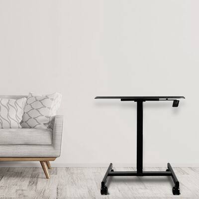 Mobile Laptop Computer Desk, Height-Adjustable