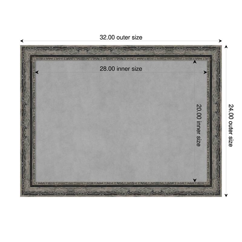 Amanti Art Filigree Gloss Black Framed - 32 x 24 in - Filigree Matte Black