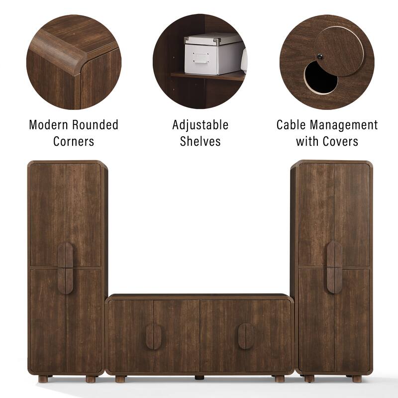 Crosley Millie 3-Piece Entertainment Center