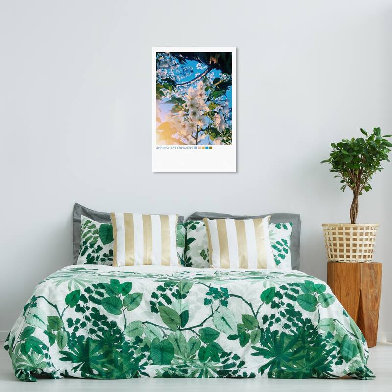 Wynwood Studio Prints Holiday and Seasonal Spring Afternoon Palette Blue and Celeste Wall Art Canvas Print - 36 x 24
