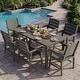 preview thumbnail 10 of 11, WINSOON 7-Piece HIPS All Weather Outdoor Patio Dining Sets with Umbrella Hole, 1-Table and 6-Chairs Grey