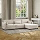 preview thumbnail 97 of 147, Corduroy Upholstered Modular Sectional Sofa for Living Room SEA SALT GRAY 4-PIECE
