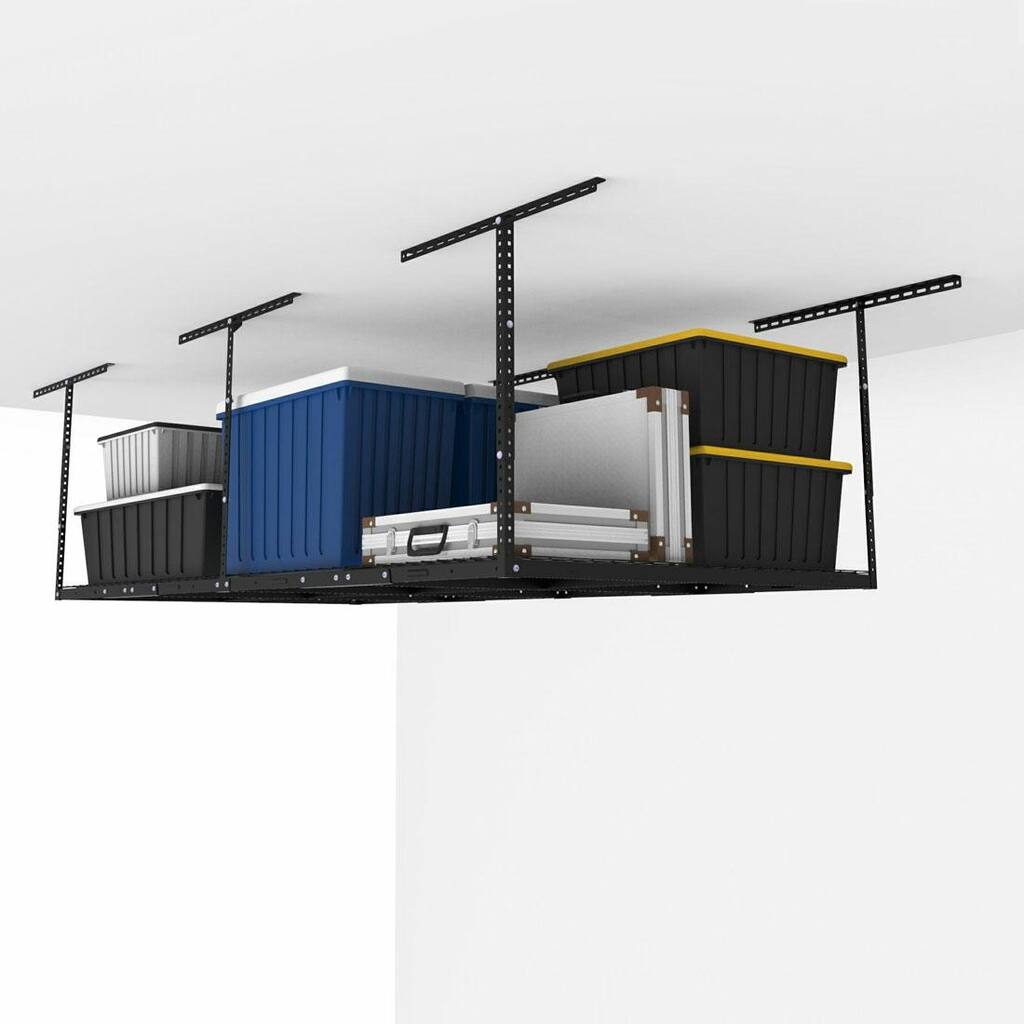 FLEXIMOUNTS Heavy Duty Overhead Garage Storage Adjustable Ceiling Storage Rack