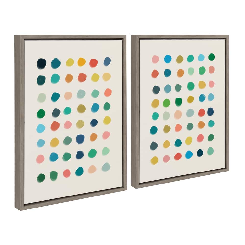 Kate and Laurel Sylvie Meditation 1 and 2 Framed Canvas by Kelly Knaga
