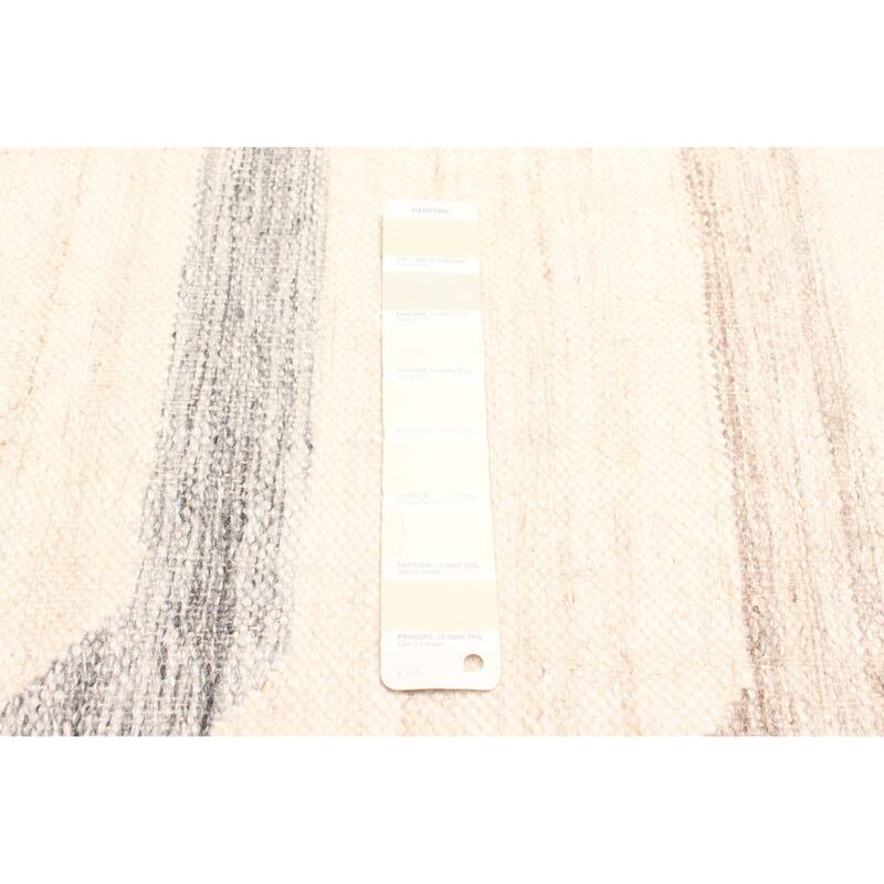 ECARPETGALLERY Flat-Weave Ankara FW Cream Wool Kilim - 5'1 x 7'6