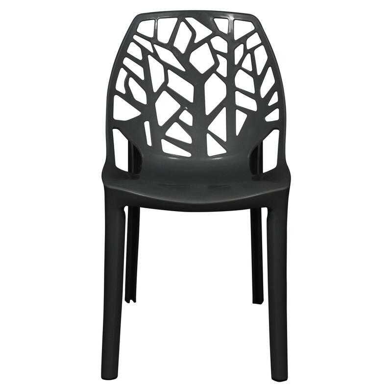Cornelia Modern Stackable Dining Chair with Cut-out Design Accent Side Chair for Dining rooms, Patios, or Kitchens (Set of 4)