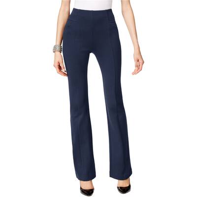 I.N.C Womens Bootcut Casual Trouser Pants,, Blue, 4 Regular