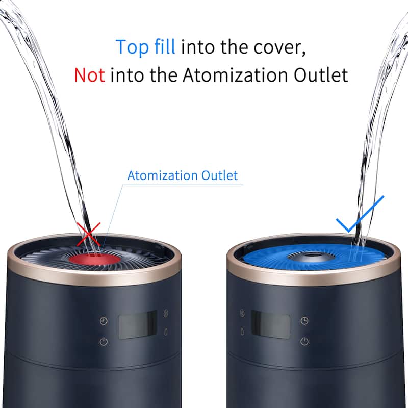 3L Top Fill Mist Humidifiers for Bedroom Middle Room
