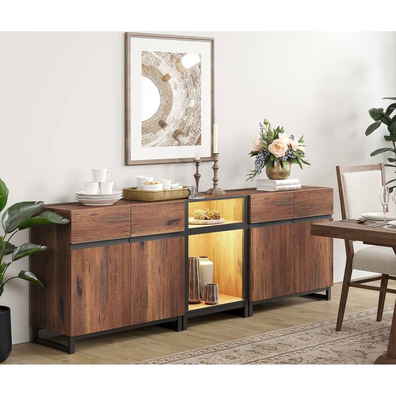 WAMPAT TV Stand for TVs up to 90 inch