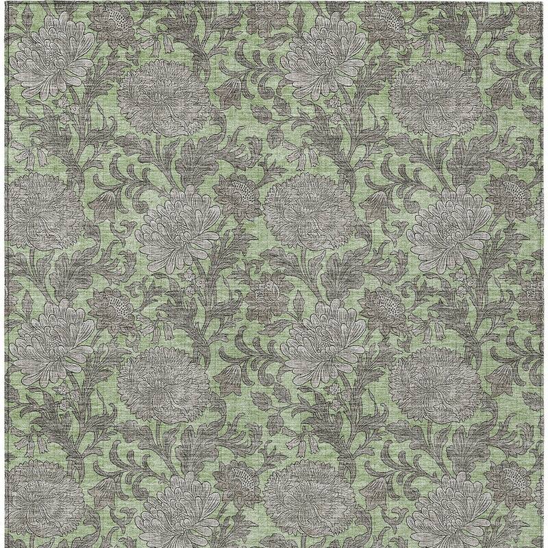 HomeRoots Floral Transitional Rectangle Outdoor Rug