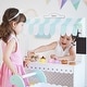 preview thumbnail 7 of 11, Teamson Kids Wooden Bakery Shop Playset with Bakery Stand and Cart, Pretend Baked Foods, Play Kitchen Toy for Toddlers and Kids