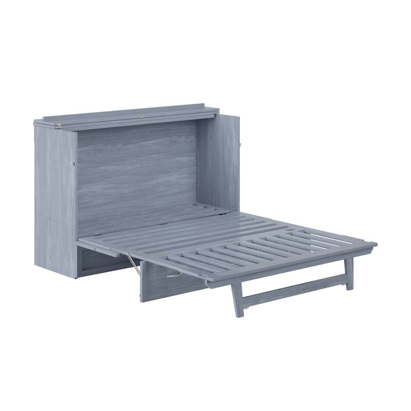 AFI Northfield Murphy Bed Chest with 6" Mattress, Storage Drawer & Built-In Charger