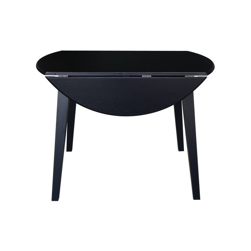 42 in. Solid Wood Round Dual Drop Leaf Table