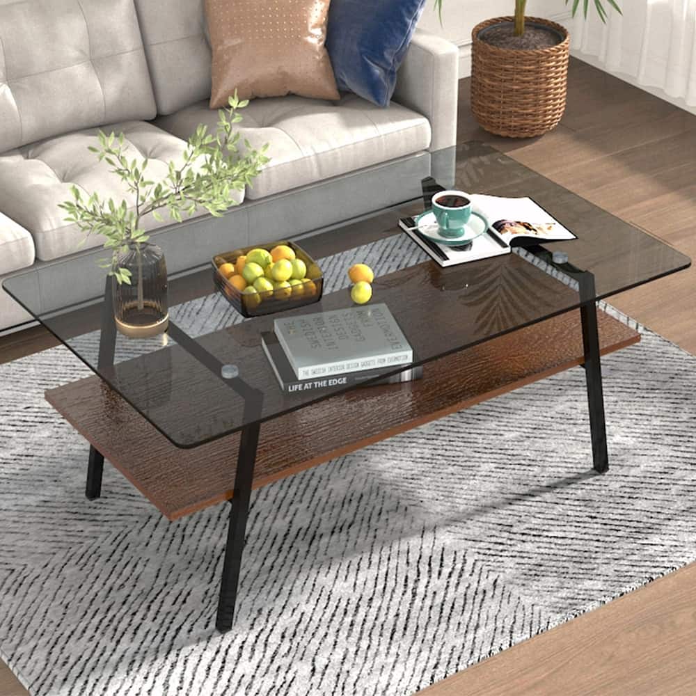 38.58'' Rectangle Coffee Table with Modern Design