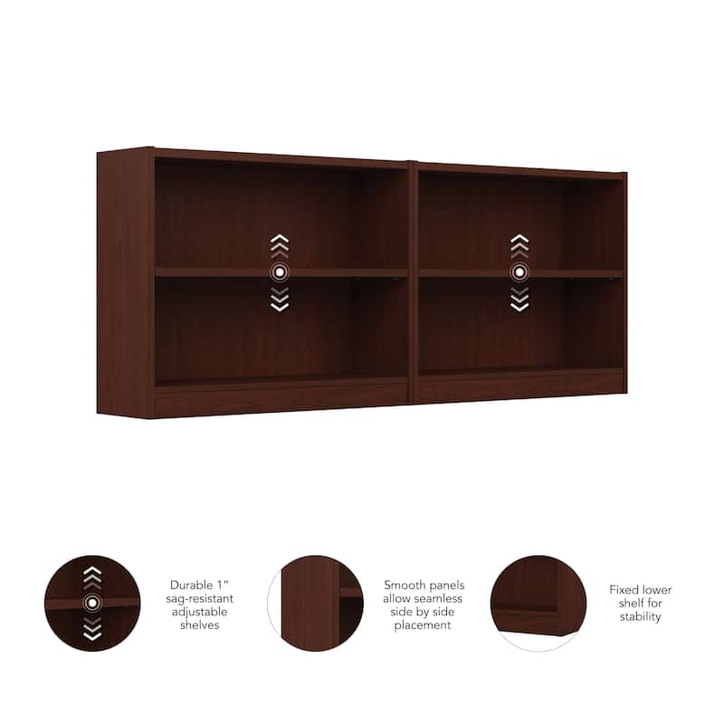 Universal Small 2 Shelf Bookcase Storage - Set of 2 by Bush Furniture.