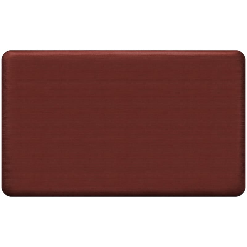Designer Comfort Grasscloth Anti-fatigue Kitchen Mat - 1'6" x 2'6" - Crimson