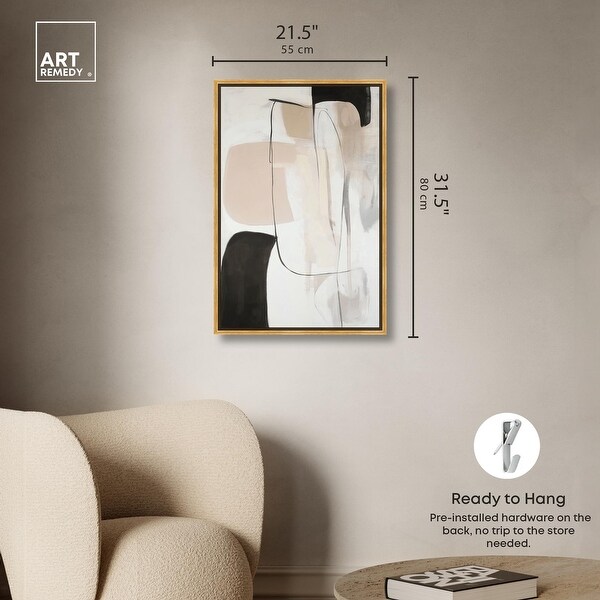 SALE / asymmetrical harmony 【静物画　現代アート】 Geometric Harmony Canvas Earthy Abstract Art by Art Remedy - Bed