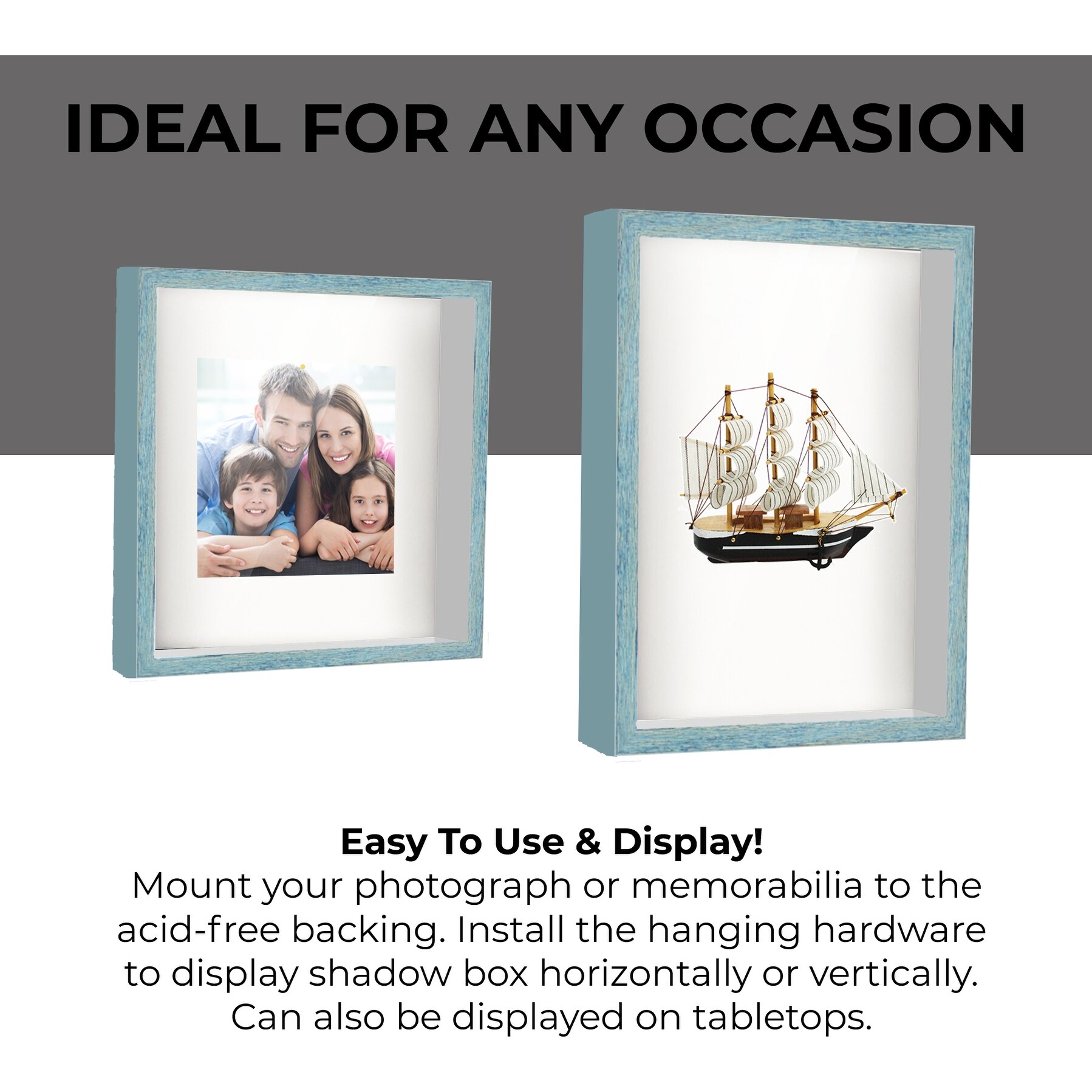 CustomPictureFrames 32x11 Modern Black Wood Picture Frame - with Acrylic Front and Foam Board Backing