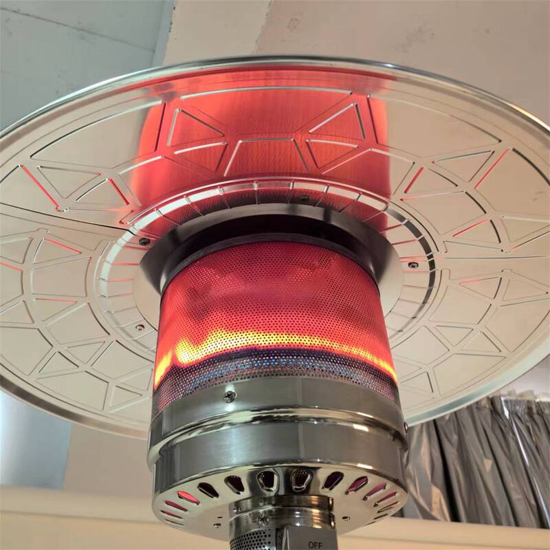 Outdoor Stainless Steel 48,000 BTU Propane Patio Heater with Wheels and Cover