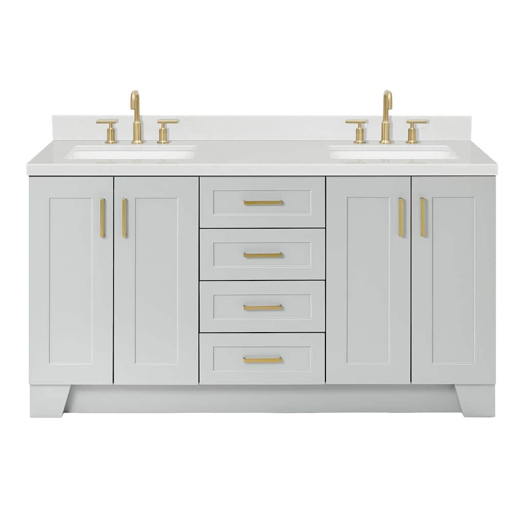 Ariel Q066DCQRVO Taylor 66" Free Standing Double Basin Vanity Set with