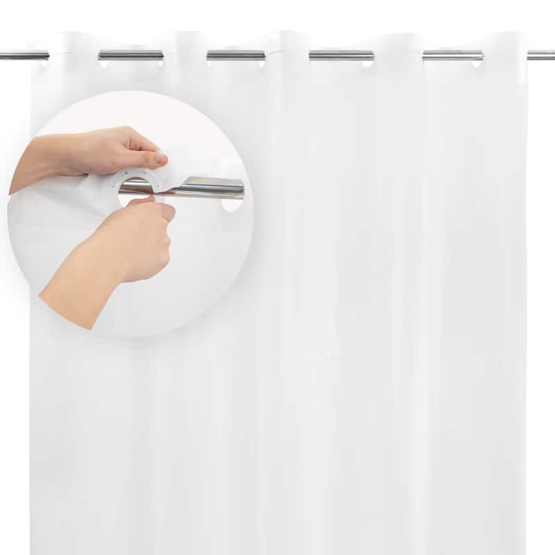 No Hook Premium PEVA Shower Curtain Liner