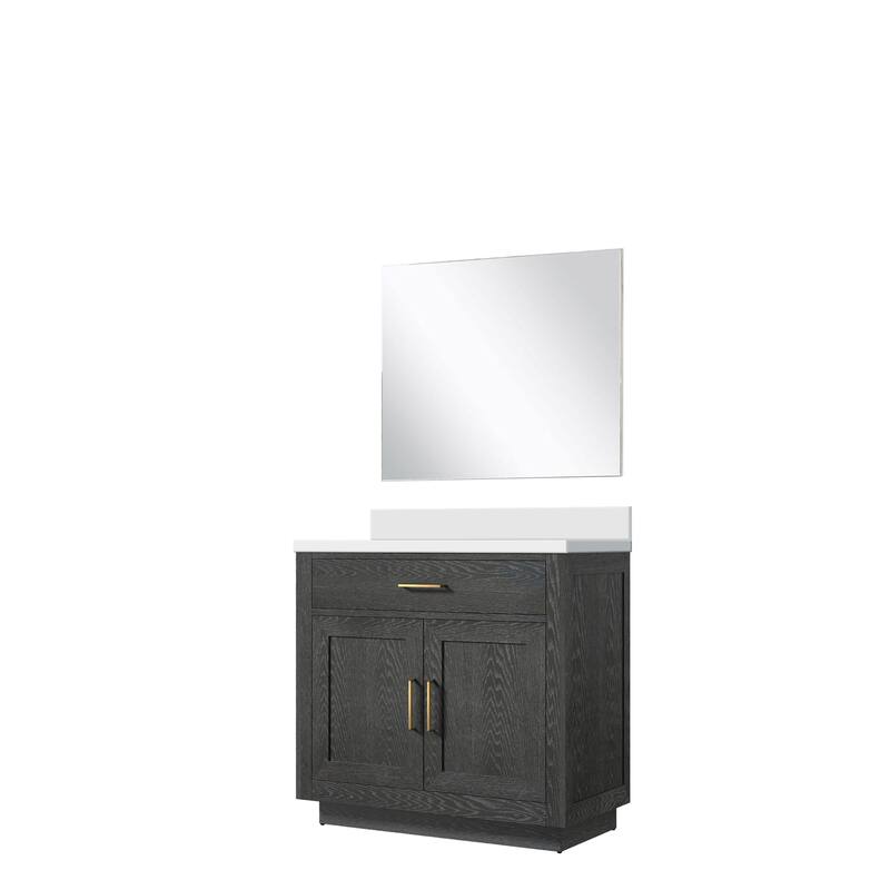 Abbey Bath Vanity with Cultured Marble Top, Sink and Mirror