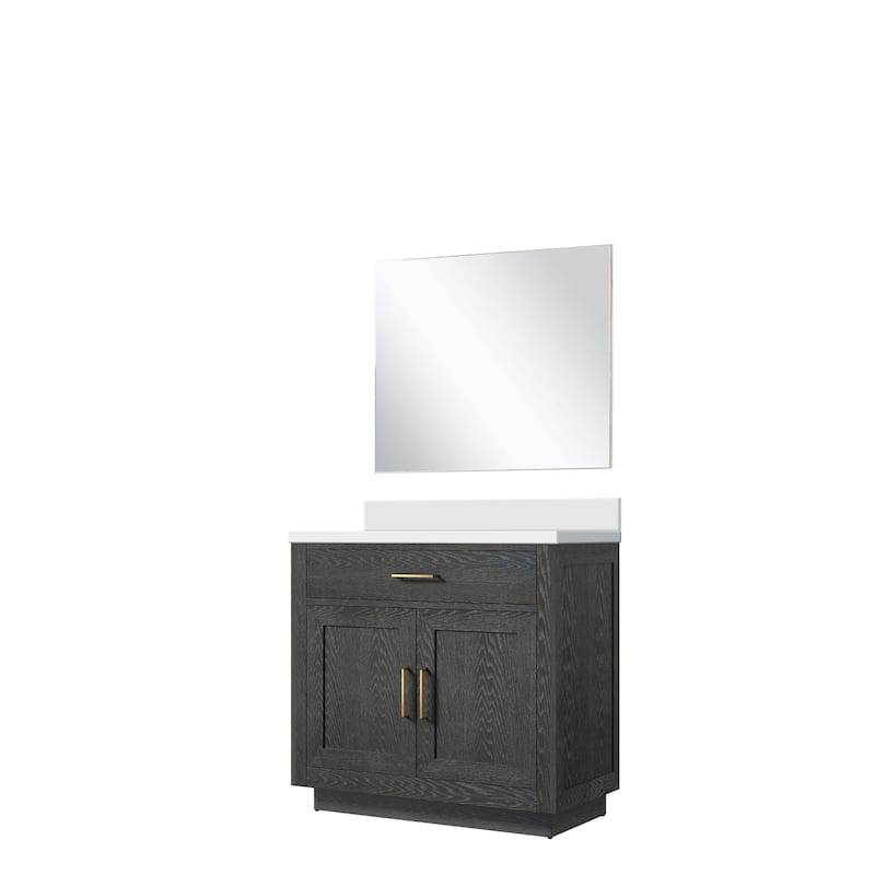 Abbey Bath Vanity with Quartz Top, Sink and Mirror