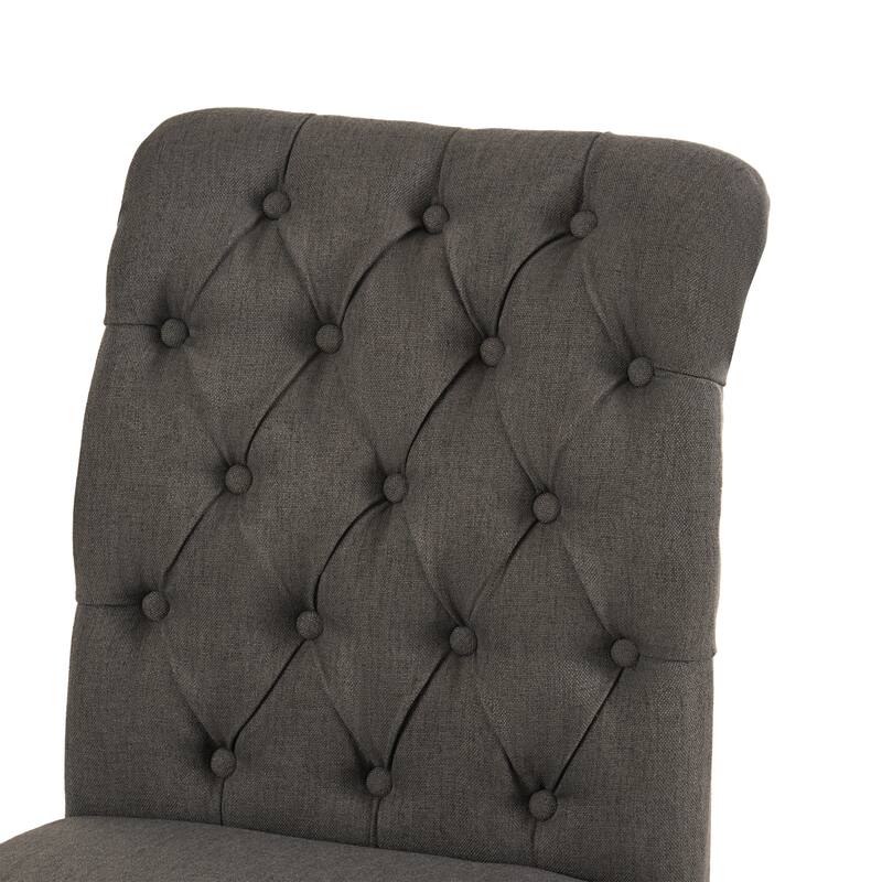 Broxton Tufted Rolltop Dining Chairs (Set of 2) by Christopher Knight Home