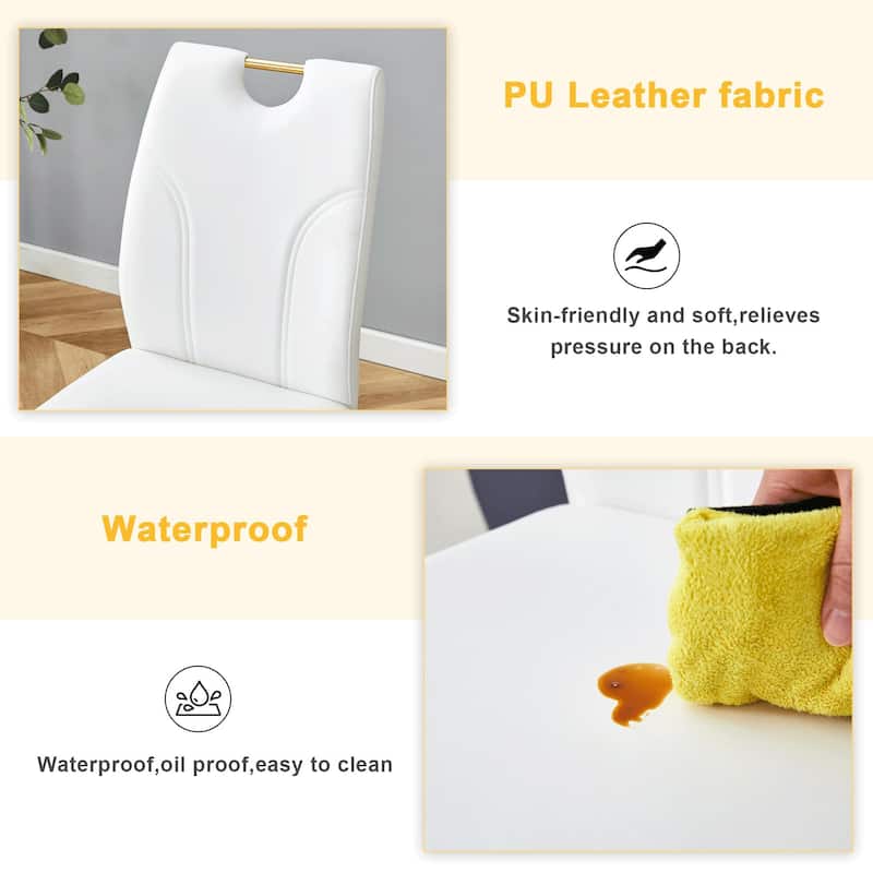 Dining Chairs With Gold Metal Chair Legs (Set Of 4)