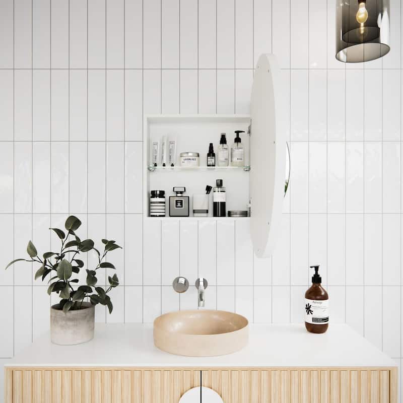 Glass Warehouse SC1-R-28 Juno 28" x 28" Framed Single Door Medicine