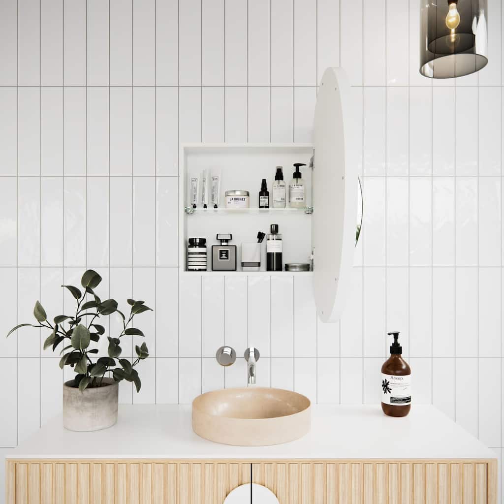 Glass Warehouse SC1-R-28 Juno 28" x 28" Framed Single Door Medicine