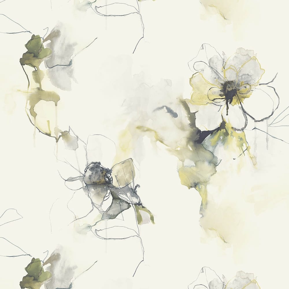 Seabrook Designs Anemone Watercolor Floral Unpasted Wallpaper