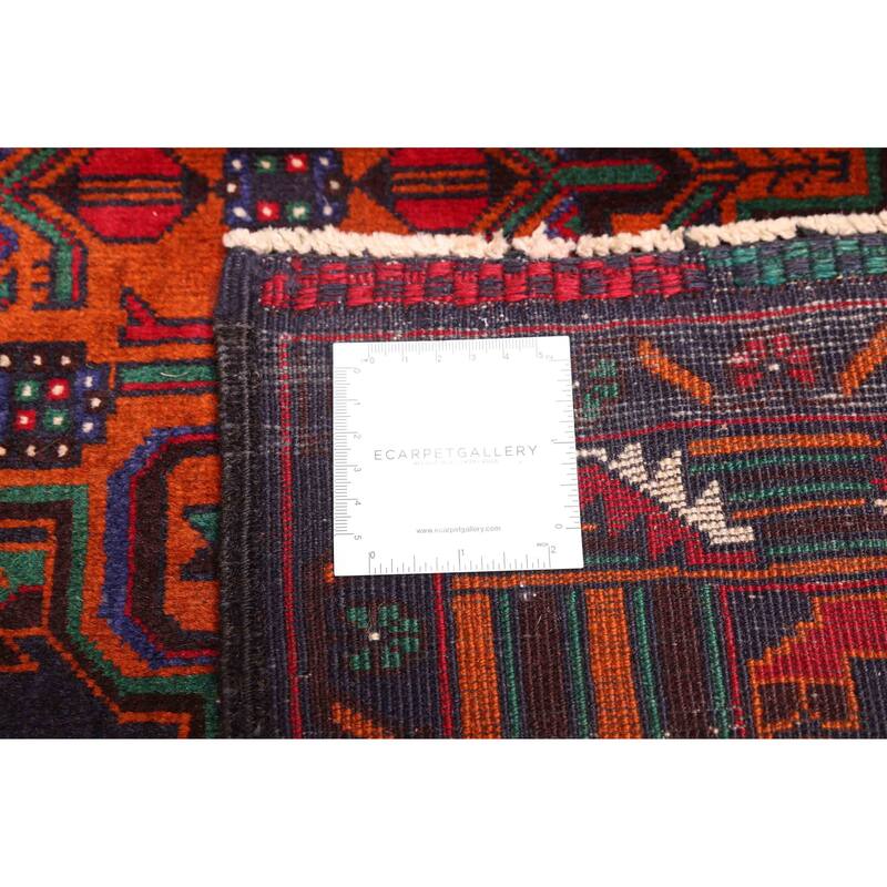 ECARPETGALLERY Hand-knotted Teimani Dark Navy Wool Rug - 3'10 x 6'5