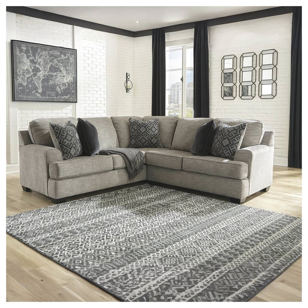 Signature Design by Ashley Bovarian Brown 2-Piece Sectional - 102" W x 99" D x 39" H