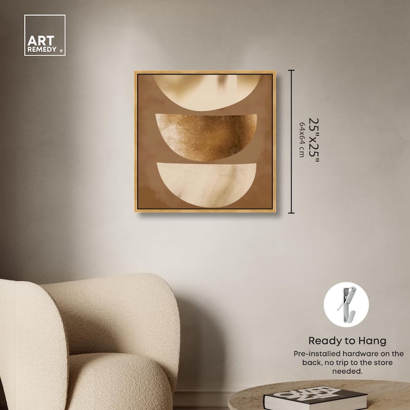 Golden Crescents I Canvas by Art Remedy