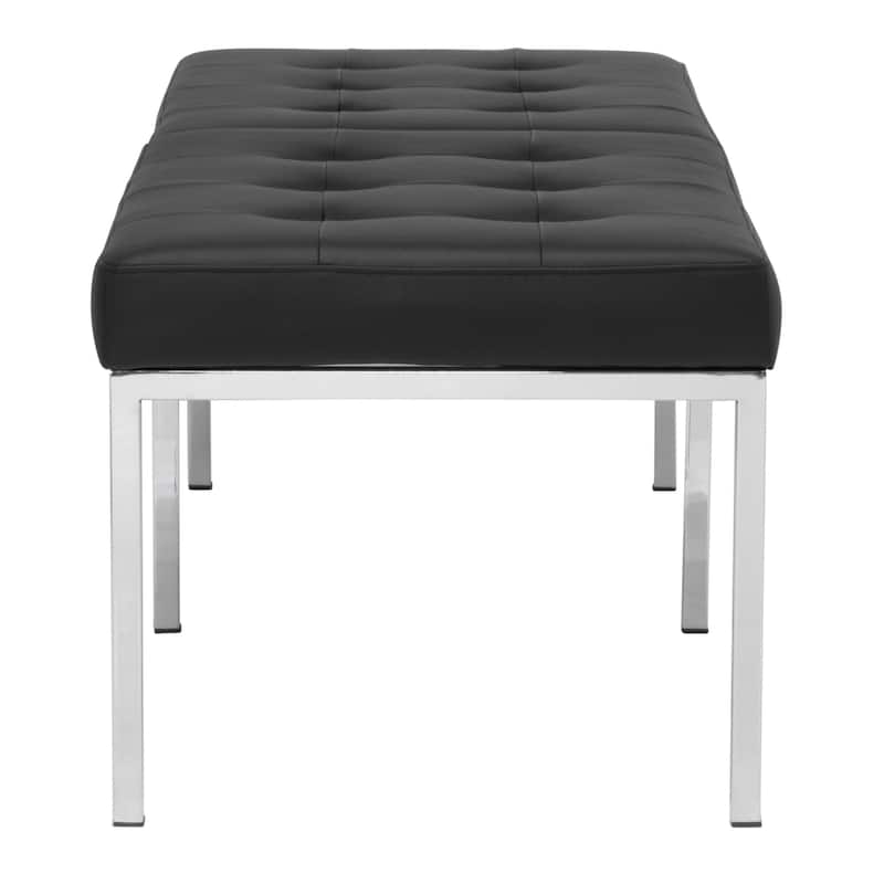 Camber 60'' Bench, Tufted Bonded Leather Bench
