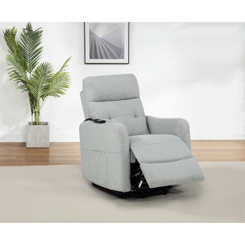 Dayes Upholstered Power Lift Recliner Chair - Light Grey
