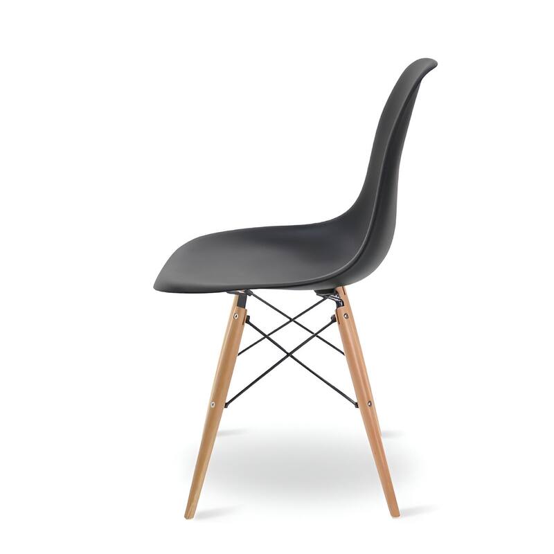 Modern Eiffel Dining Chair in Wood Base (Set of 4)