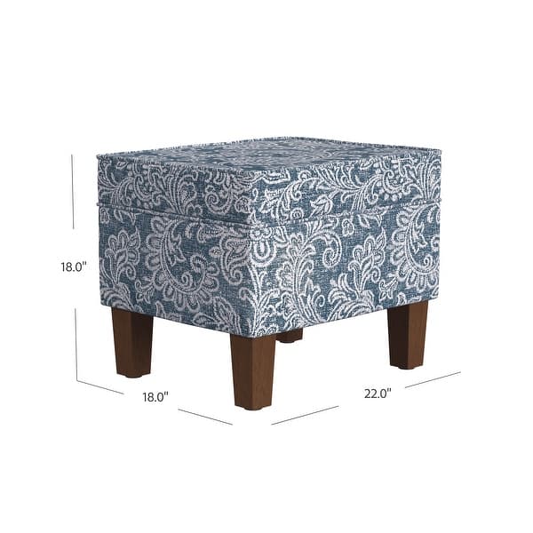 dimension image slide 6 of 8, HomePop Medium Storage Ottoman
