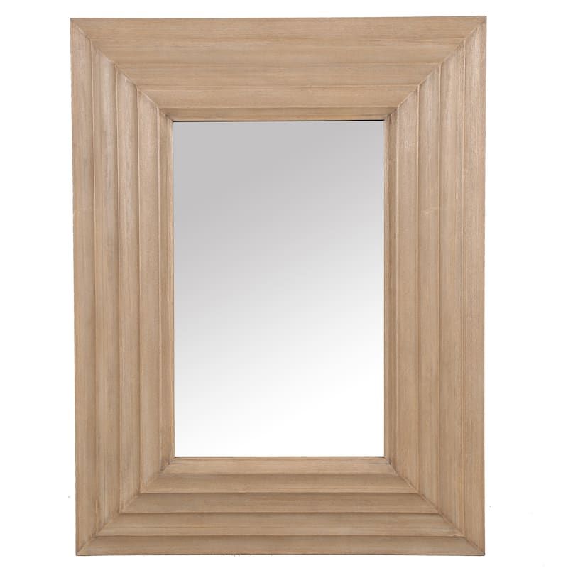 SAFAVIEH Couture Jilianna 50-inch Vertical Rectangle Wood Mirror - 38.2"W x 2.8"D x 50"H - Natural