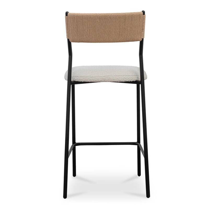 NADAAL STUDIOS Quinn, Counter Stool With Performance Fabric - 19.02"W x19.57"D x39.17"H