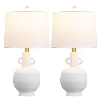 SAFAVIEH Lighting Lucas 23-Inch Resin Table Lamp (Set of 2) - 12"W x 12"D x 23"H